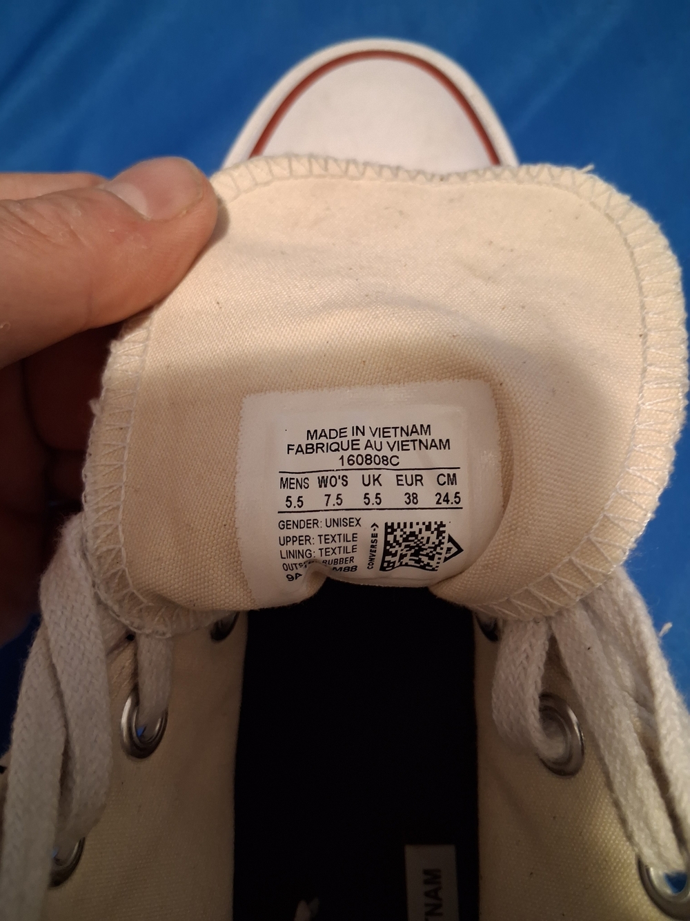 Converse Chuck 70 J.W. Anderson Grid High Top Sneaker White/Black 160808C - Picture 7 of 9